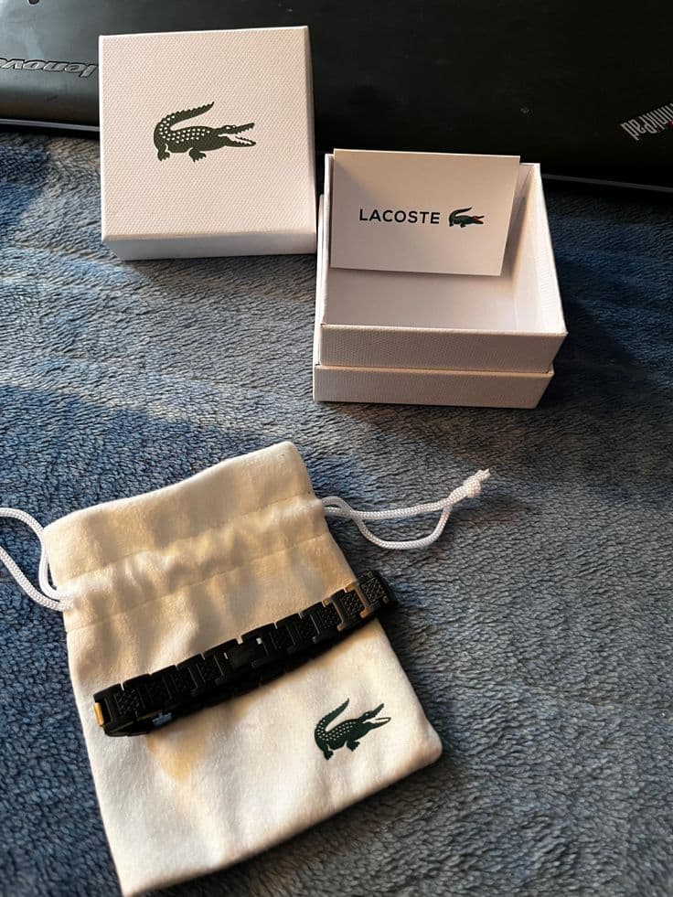 Pulsera Lacoste Negra 2