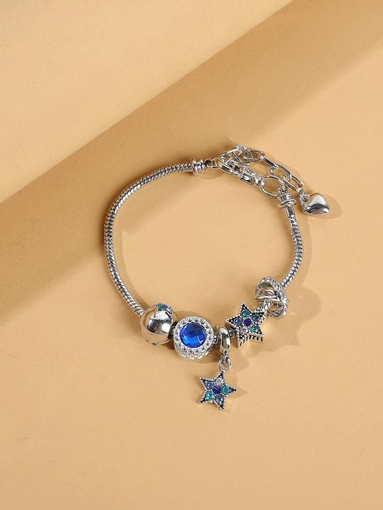 Pulsera Pandora Plateada con Charms de Estrellas